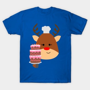 Merry Christmas Reindeer & Cake T-Shirt